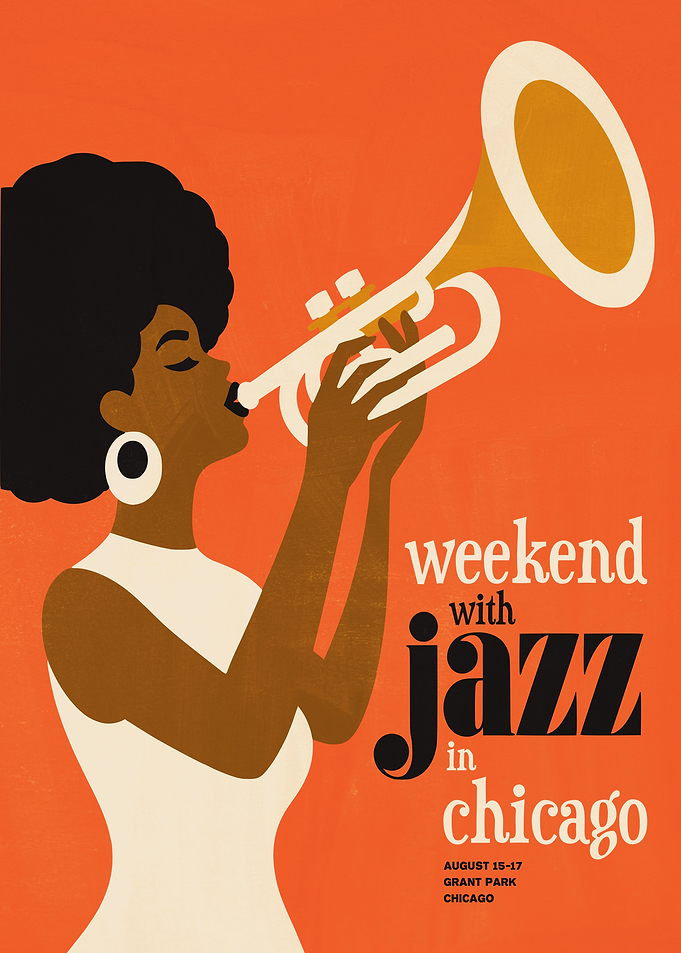 Weekend with Jazz in Chicago Poster
