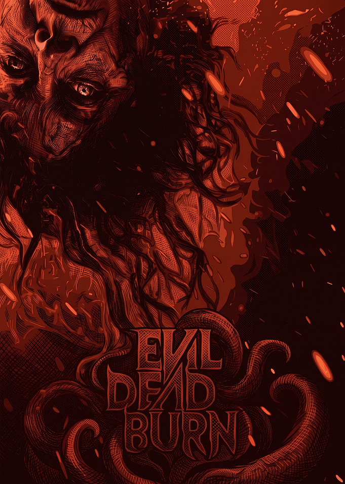 Evil Dead Burn Horror Poster