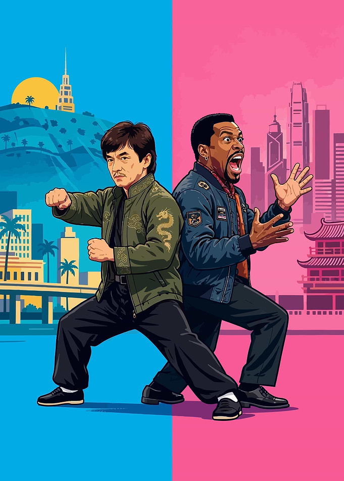 The Unstoppable Duo - East Meets West Pop Art