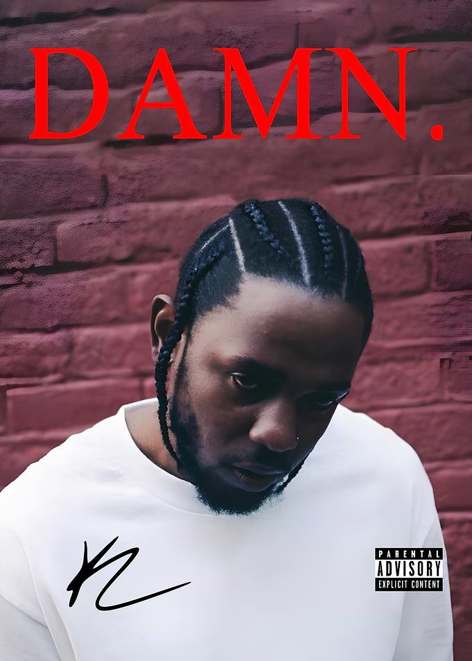 Kendrick Lamar DAMN Album Cover Art