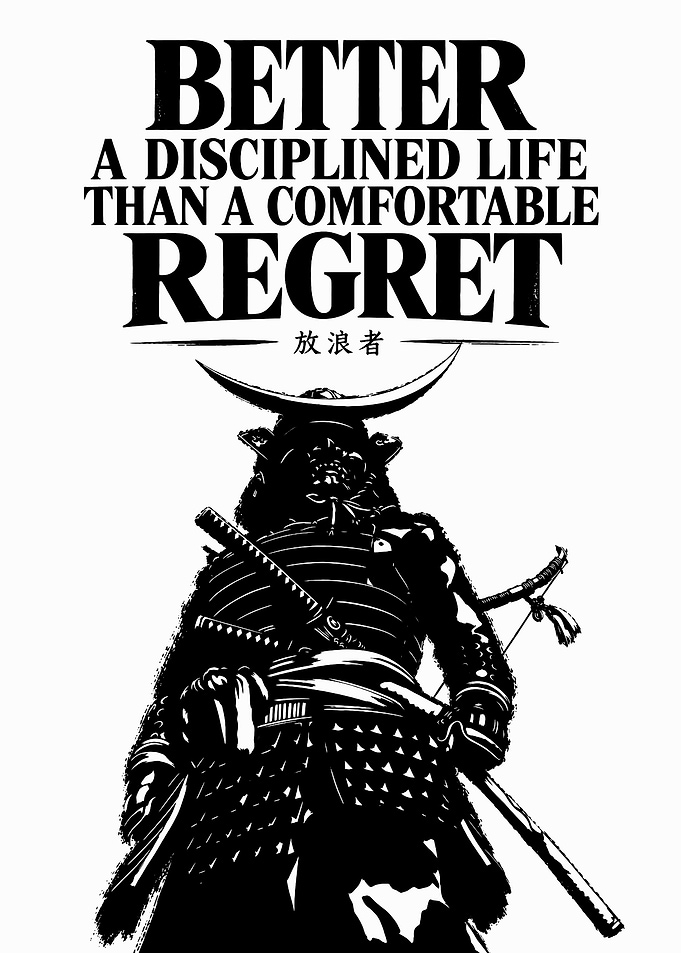 Disciplined Samurai Motivational Poster