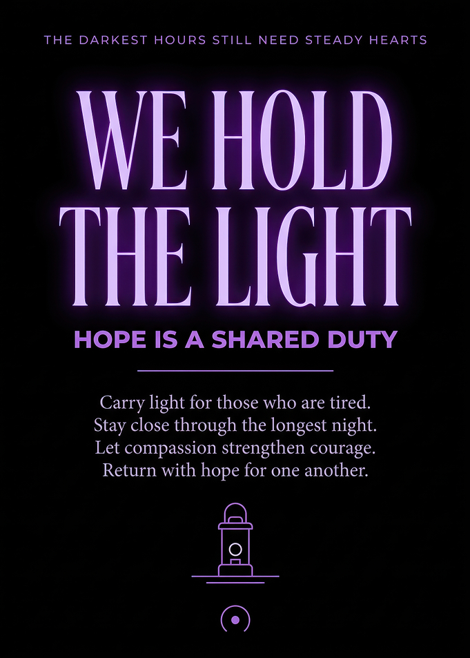 We Hold The Light Inspirational Poster