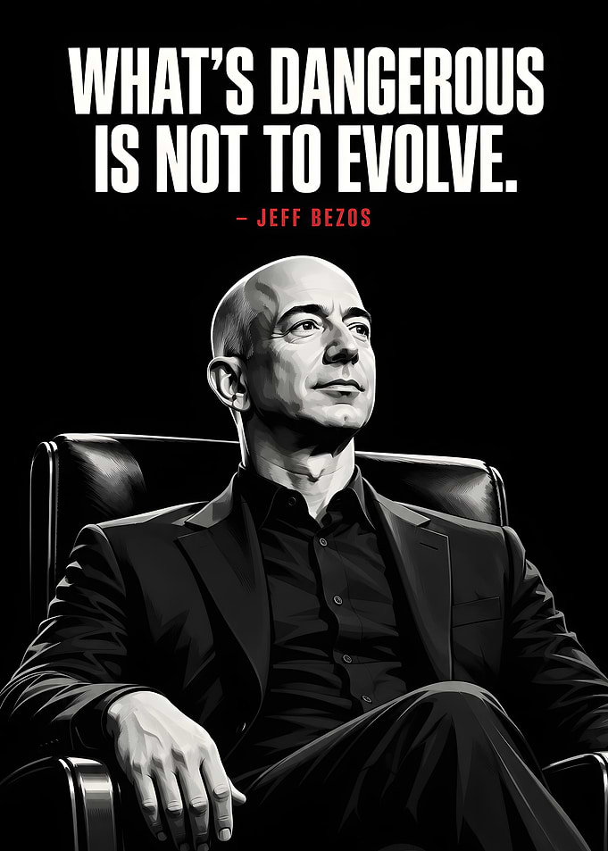 Jeff Bezos Inspirational Quote Poster