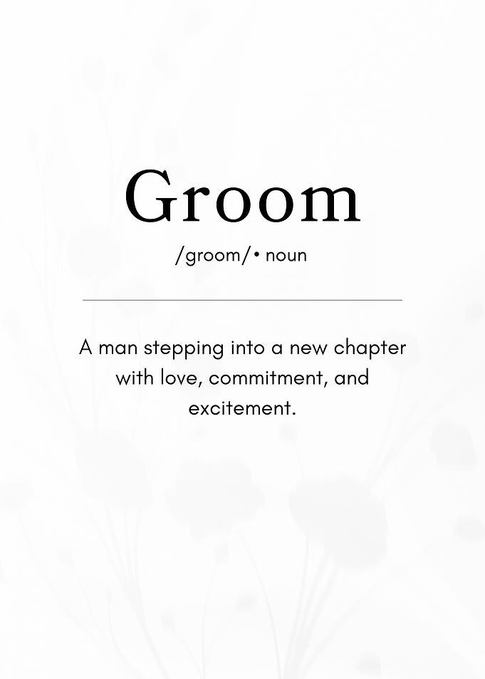 Groom Definition Minimalist Wall Art