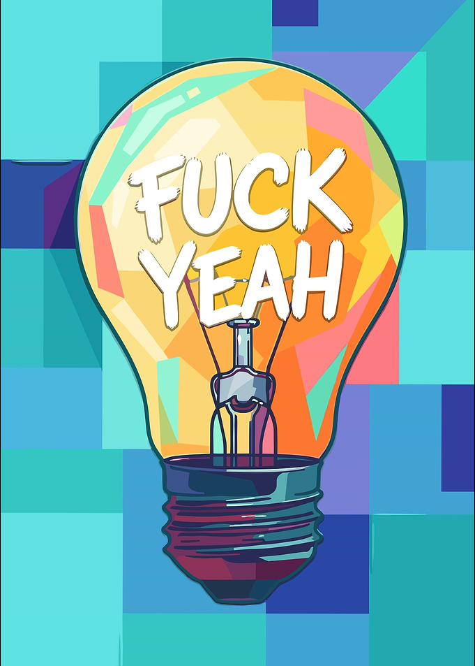 Pop Art Lightbulb Inspirational Poster