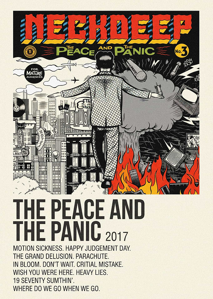 Neck Deep The Peace and The Panic Tracklist Poster