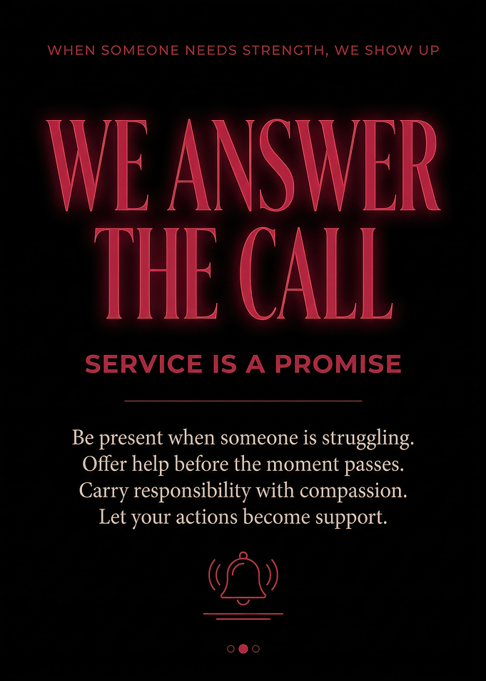 We Answer The Call Inspirational Poster