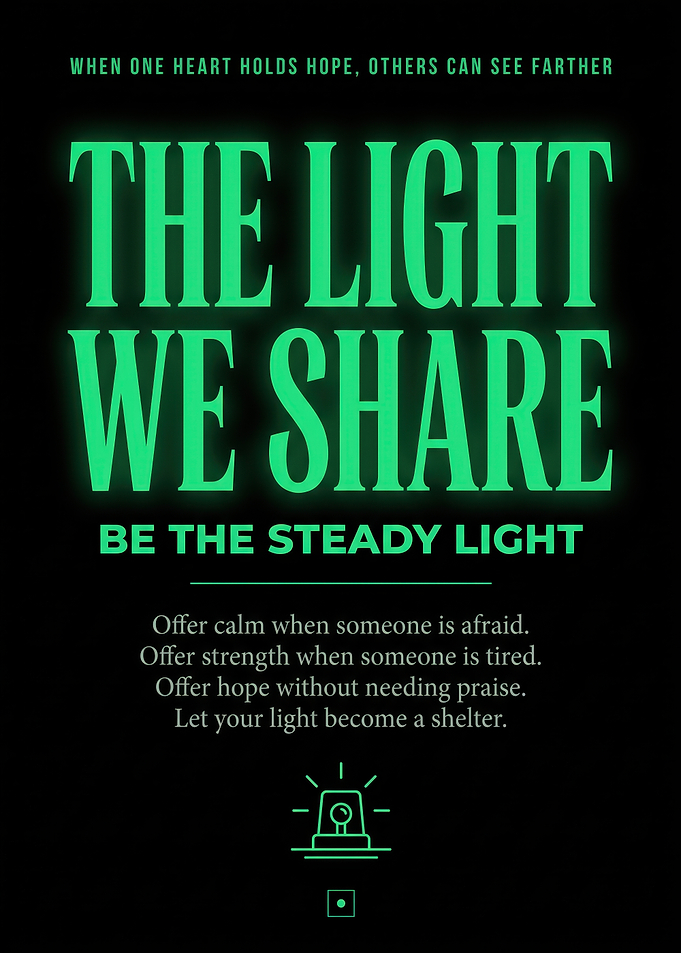 The Light We Share Inspirational Poster