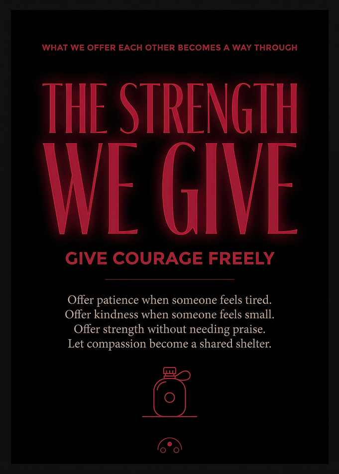 The Strength We Give Inspirational Poster