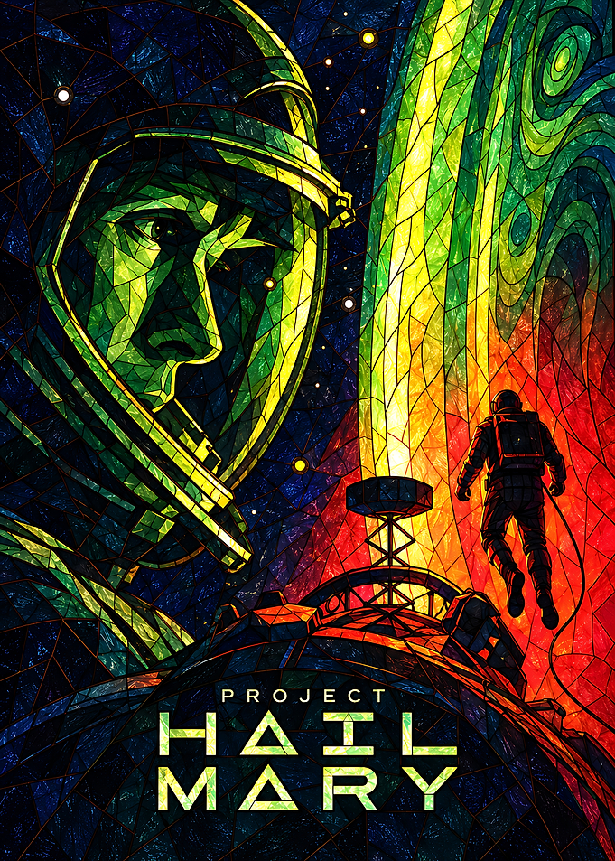 Project Hail Mary Stained Glass Poster