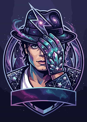Cosmic Michael Jackson Pop Art Portrait