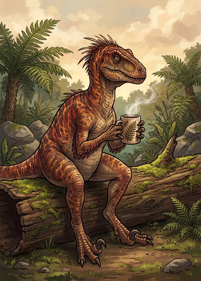 Raptor Enjoying Morning Coffee