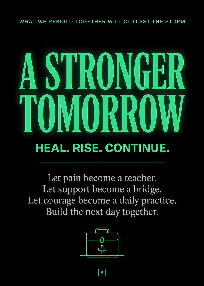 A Stronger Tomorrow Inspirational Poster