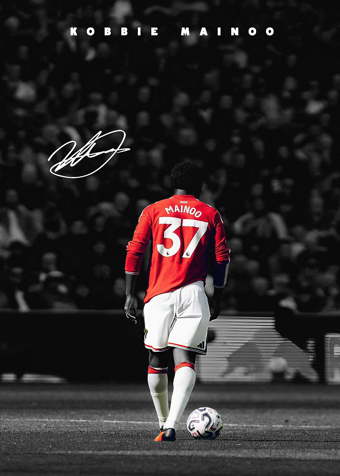 Kobbie Mainoo Manchester Poster