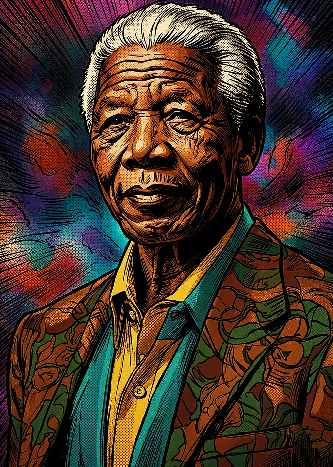 Nelson Mandela Pop Art Portrait