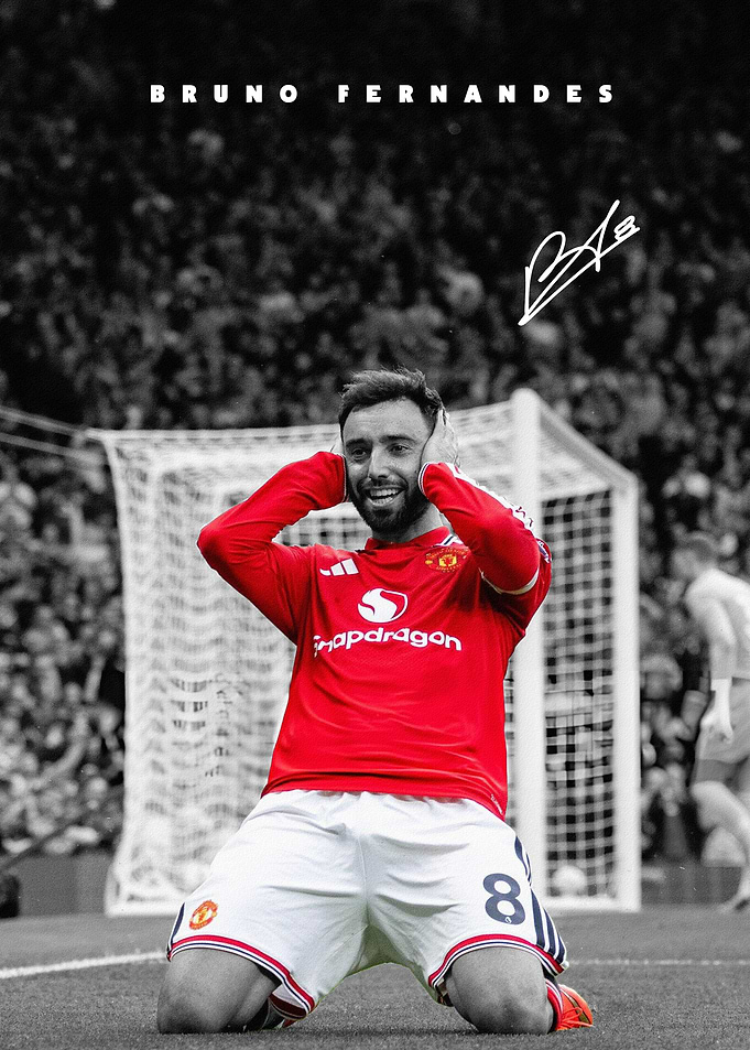 Bruno Fernandes Manchester Poster