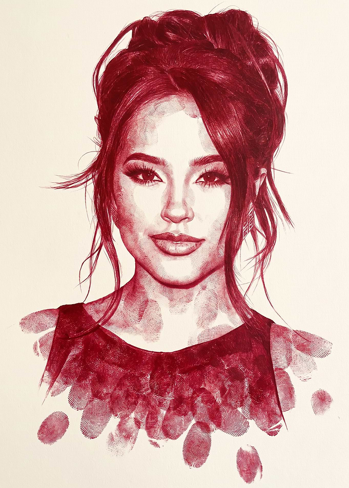Becky G Portrait Illustration