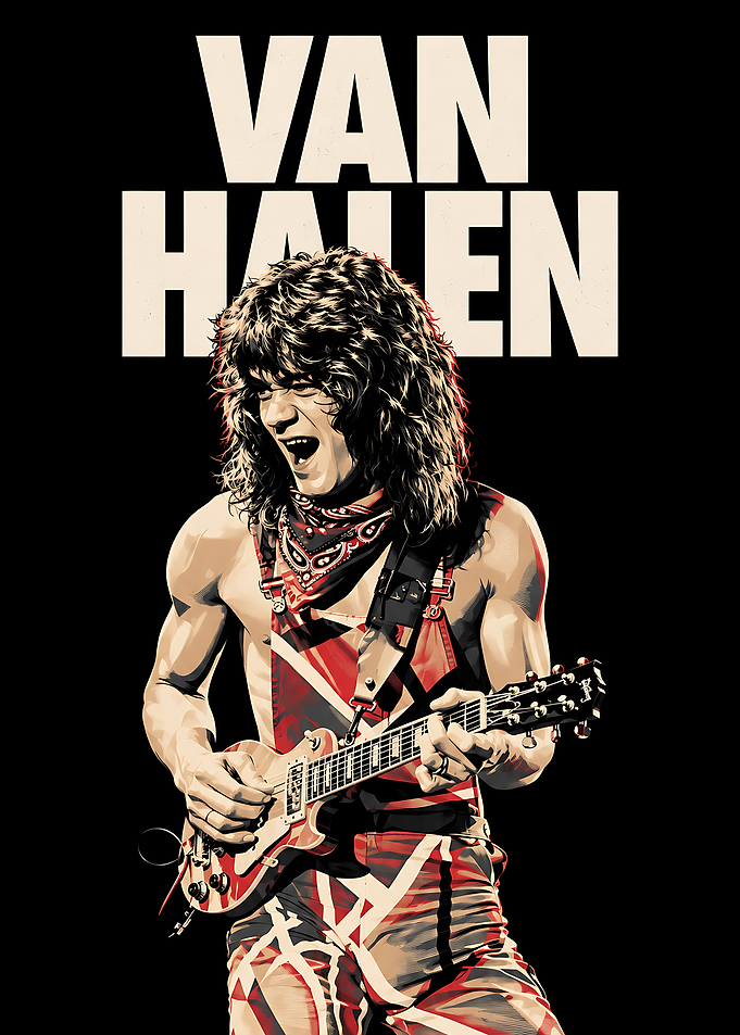 Eddie Van Halen Guitar Poster