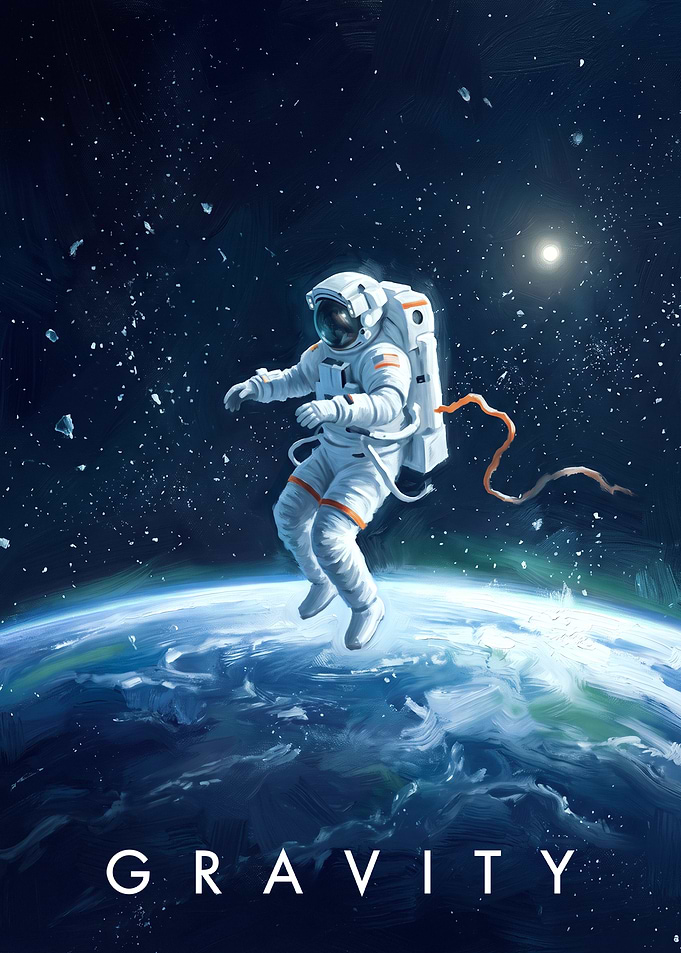 Gravity Movie Poster Astronaut
