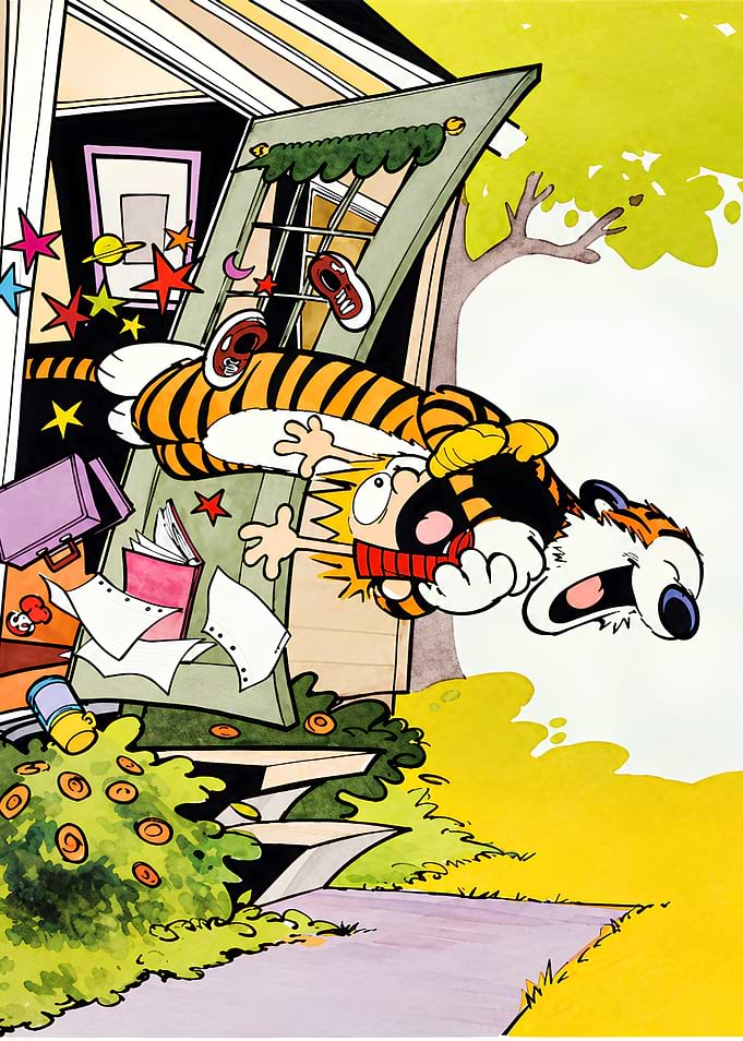 Calvin and Hobbes Pouncing Home