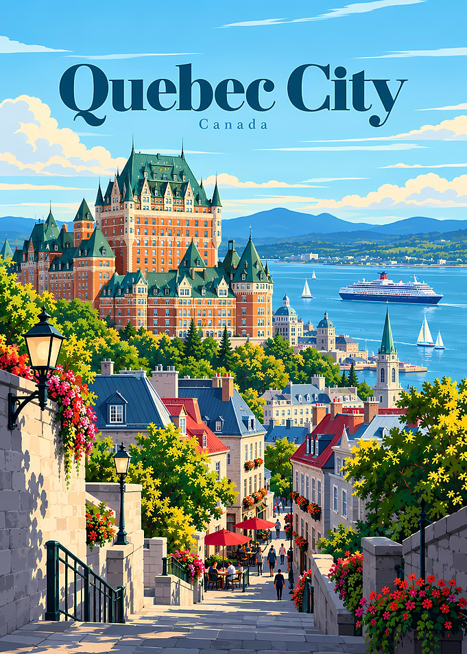 Quebec City Travel Poster