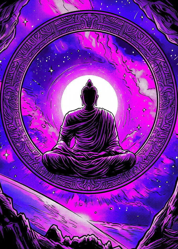 Cosmic Buddha Meditation Art