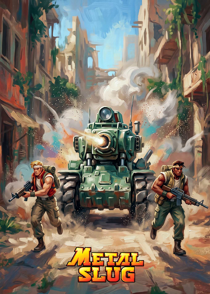 Metal Slug Action Scene Poster