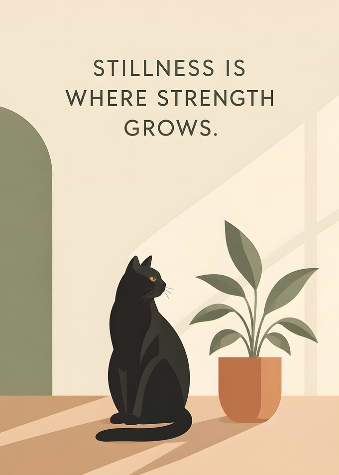 Stillness Is Where Strength Grows Poster