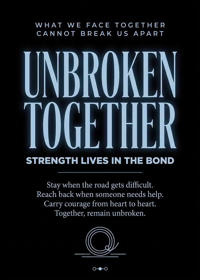 Unbroken Together Inspirational Quote Poster