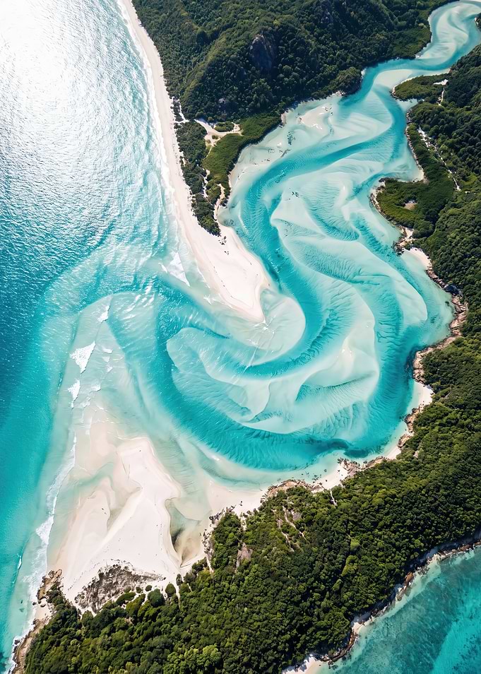 Aerial View of Whitehaven Beach