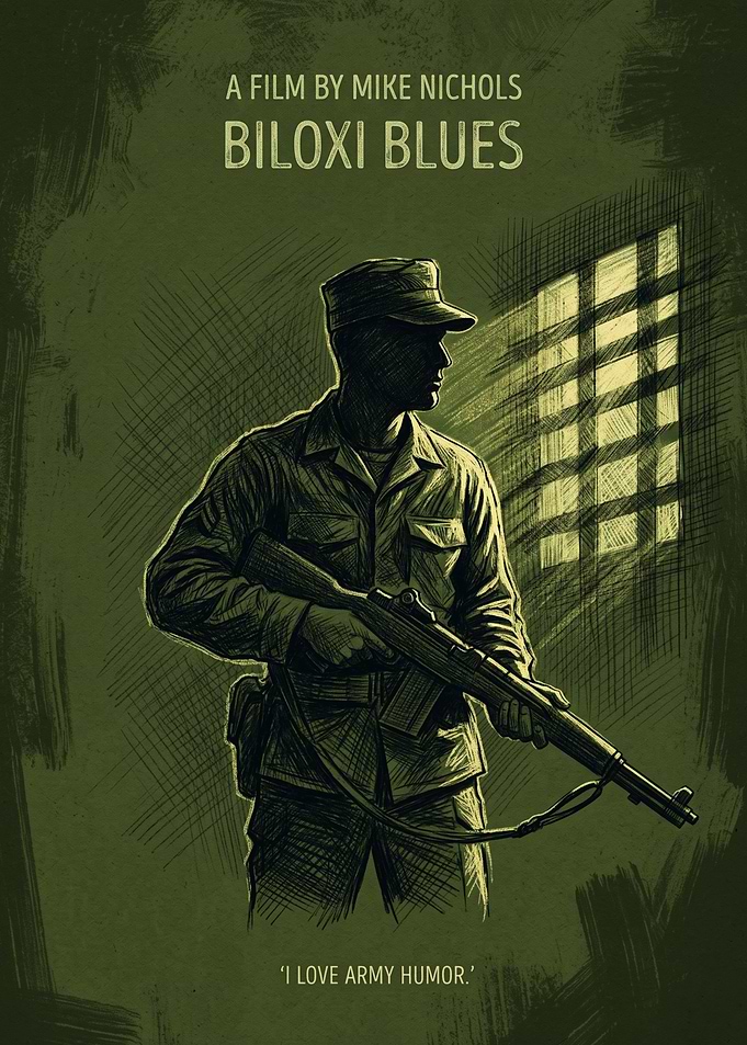Biloxi Blues Comedy Drama Retro Poster