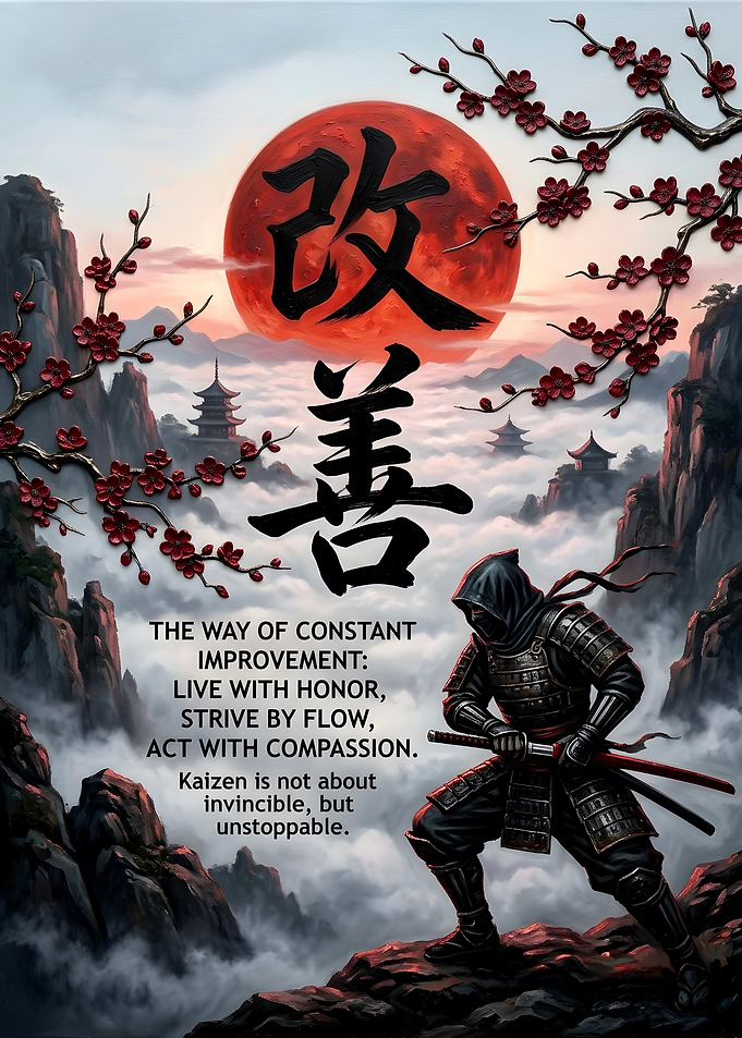 Kaizen Samurai Inspirational Wall Art