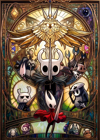 Hollow Knight Stained Glass Art