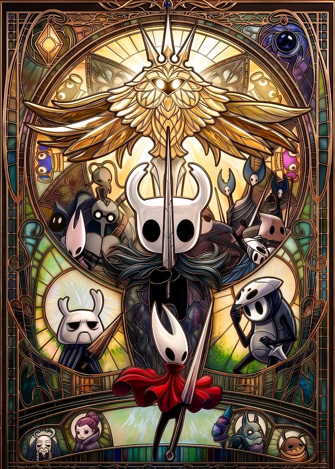 Hollow Knight Stained Glass Art
