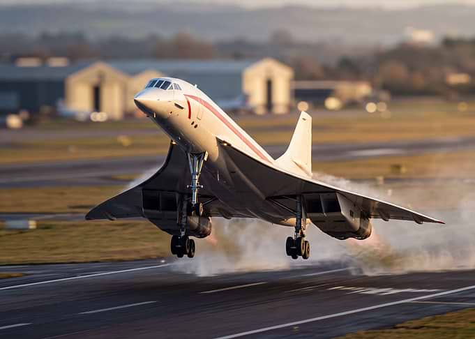 Concorde Supersonic Jet Taking Off