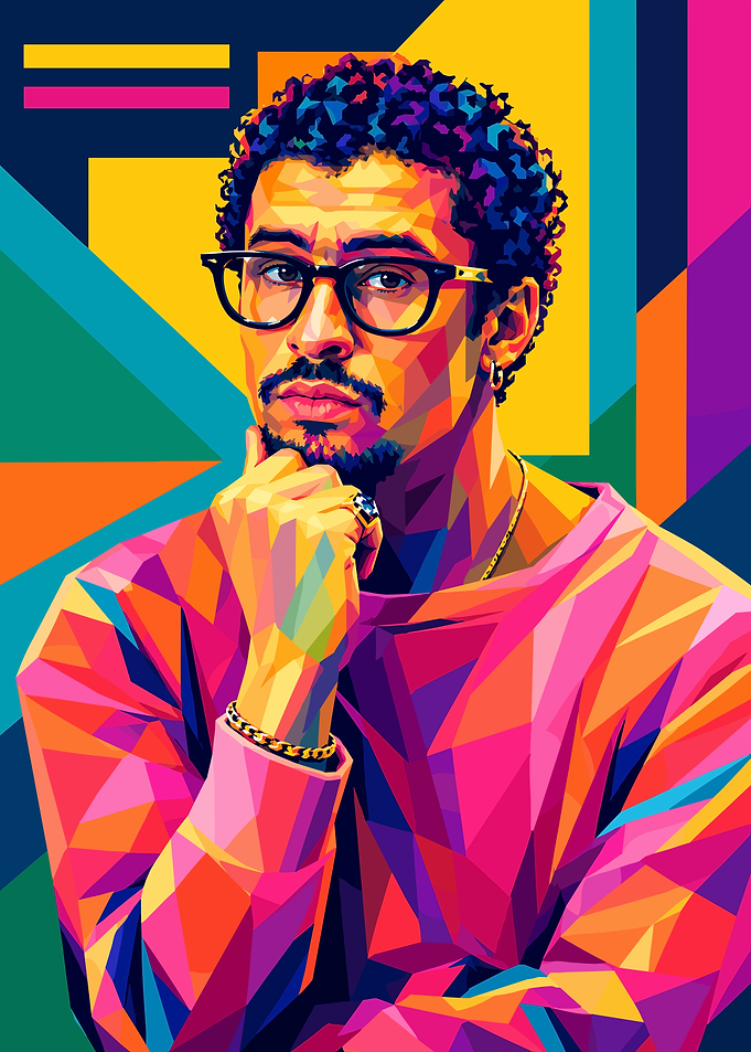 Bad Bunny Pop Art Portrait