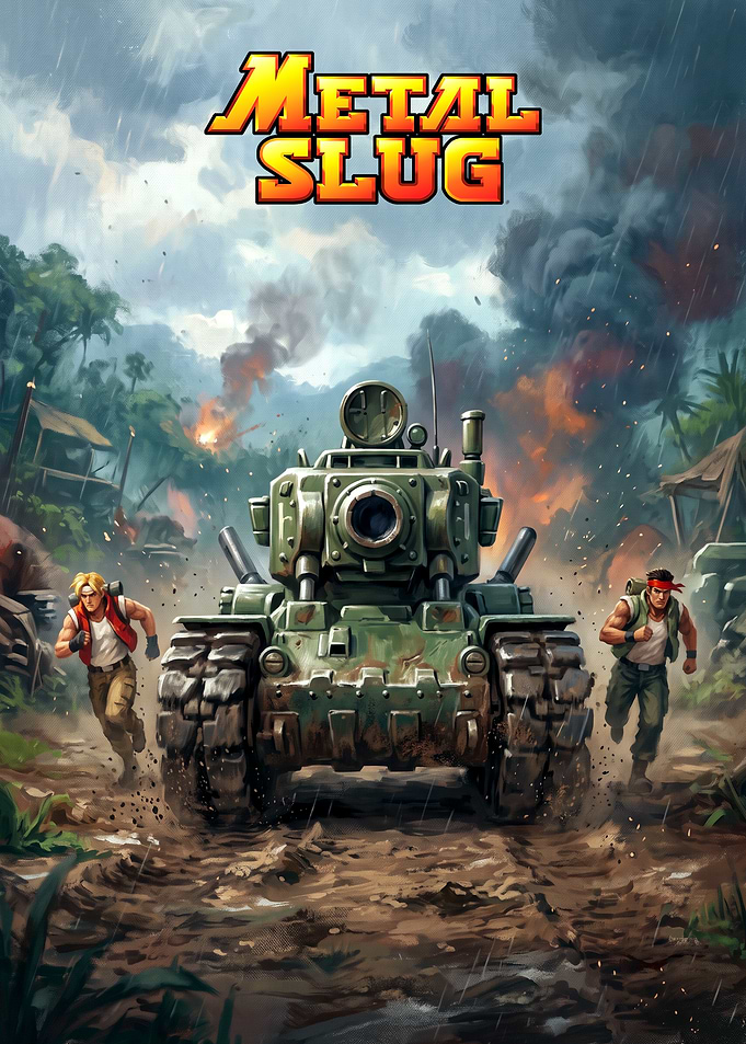 Metal Slug Tank Battle Scene