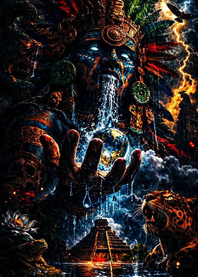 Aztec Deity Holding the World