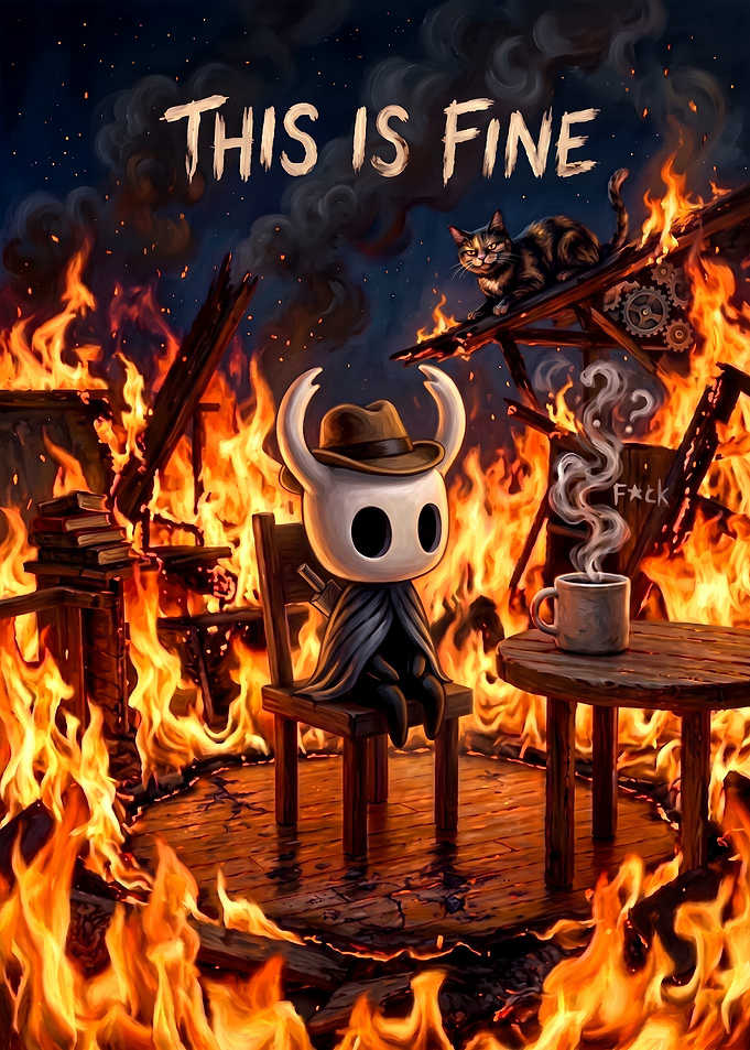 Hollow Knight This Is Fine Meme
