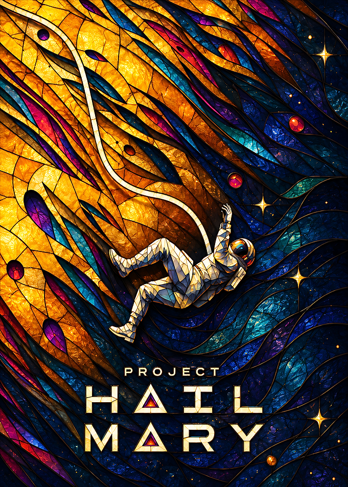 Project Hail Mary Stained Glass Poster