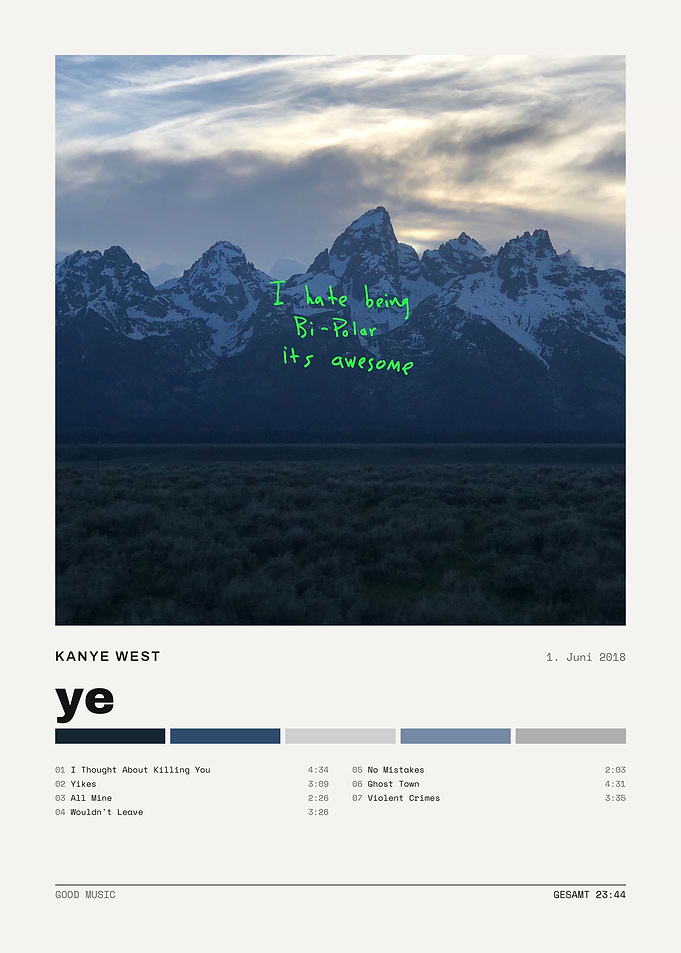Kanye West Ye Album Poster