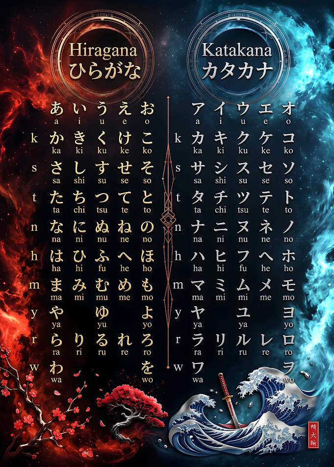 Japanese Hiragana and Katakana Chart