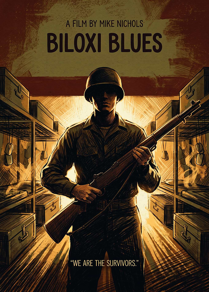 Biloxi Blues Comedy Drama Retro Poster