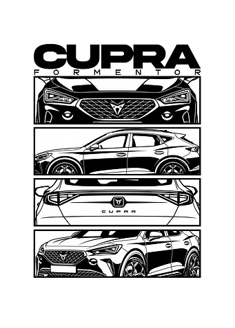 Cupra Formentor Car Line Art Poster