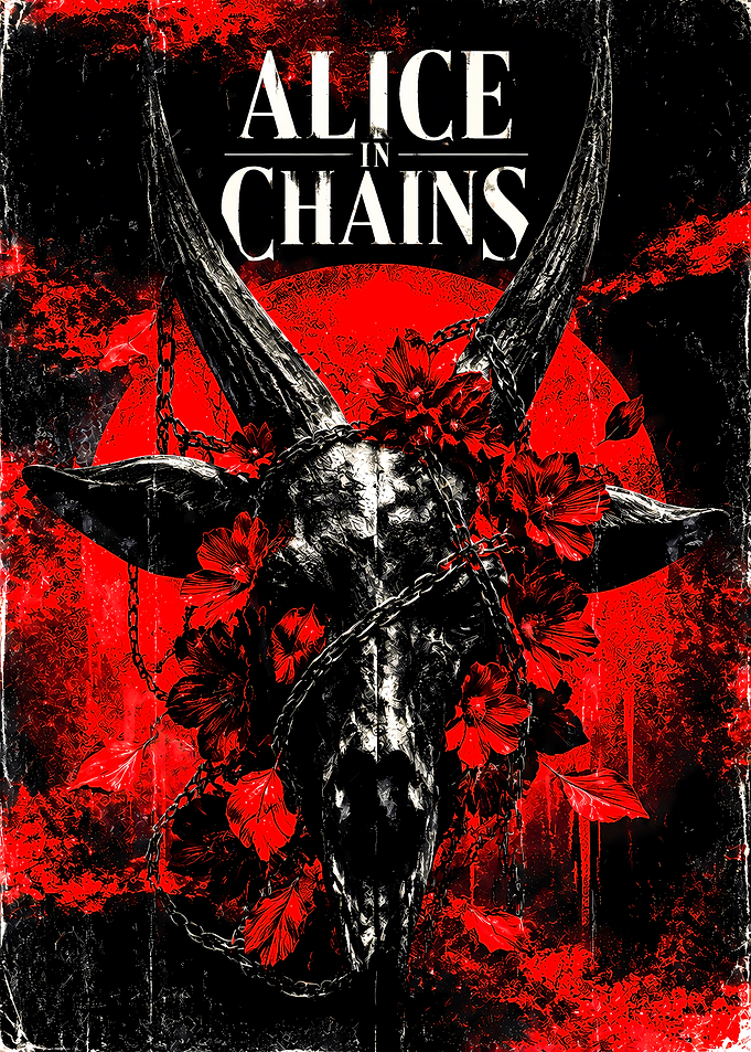 Alice in Chains Goat Skull Poster