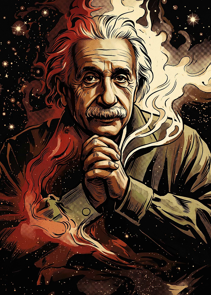 Albert Einstein Cosmic Portrait