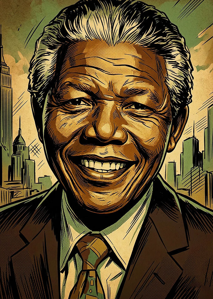 Nelson Mandela Pop Art Portrait