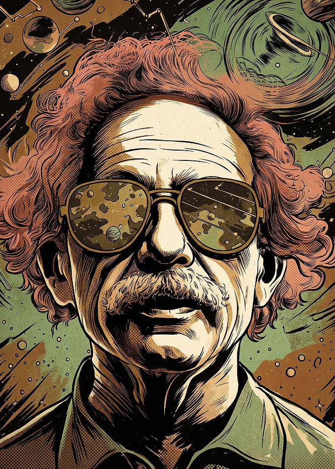 Albert Einstein Cosmic Sunglasses Portrait