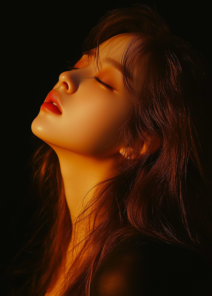 Portrait of a Woman in Golden Light