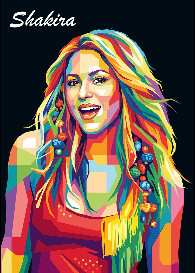 Shakira Pop Art Portrait
